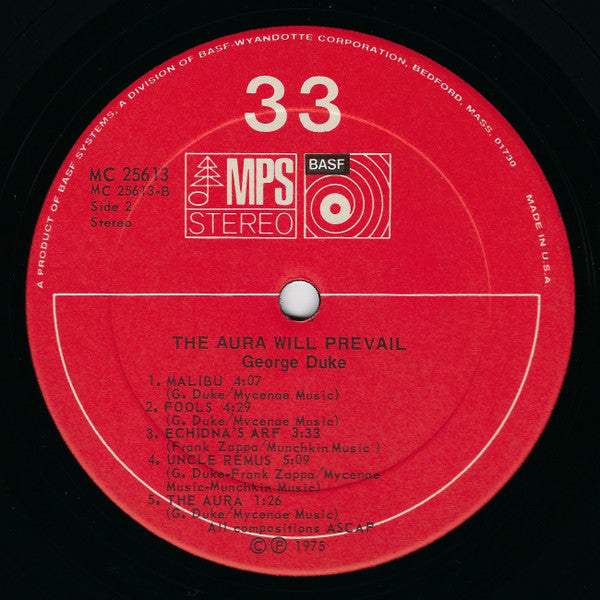 George Duke - The Aura Will Prevail (LP) (Very Good Plus (VG+)) | Rectangle Triangle | Media Condition: Very Good Plus (VG+)
Sleeve Condition: Very Good Plus (VG+)
Notes:
(C) (P)