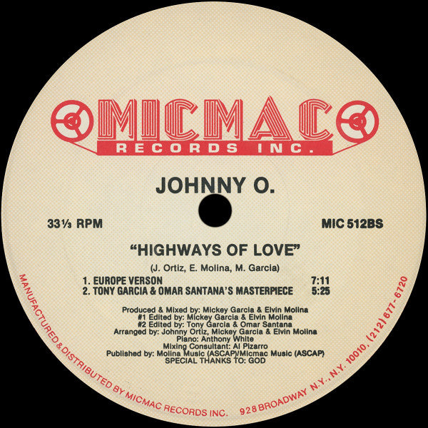 Johnny O - Highways Of Love (12") (Very Good Plus (VG+)) | Rectangle Triangle | Media Condition: Very Good Plus (VG+)
Sleeve Condition: No Cover
Notes:
Runouts are etched