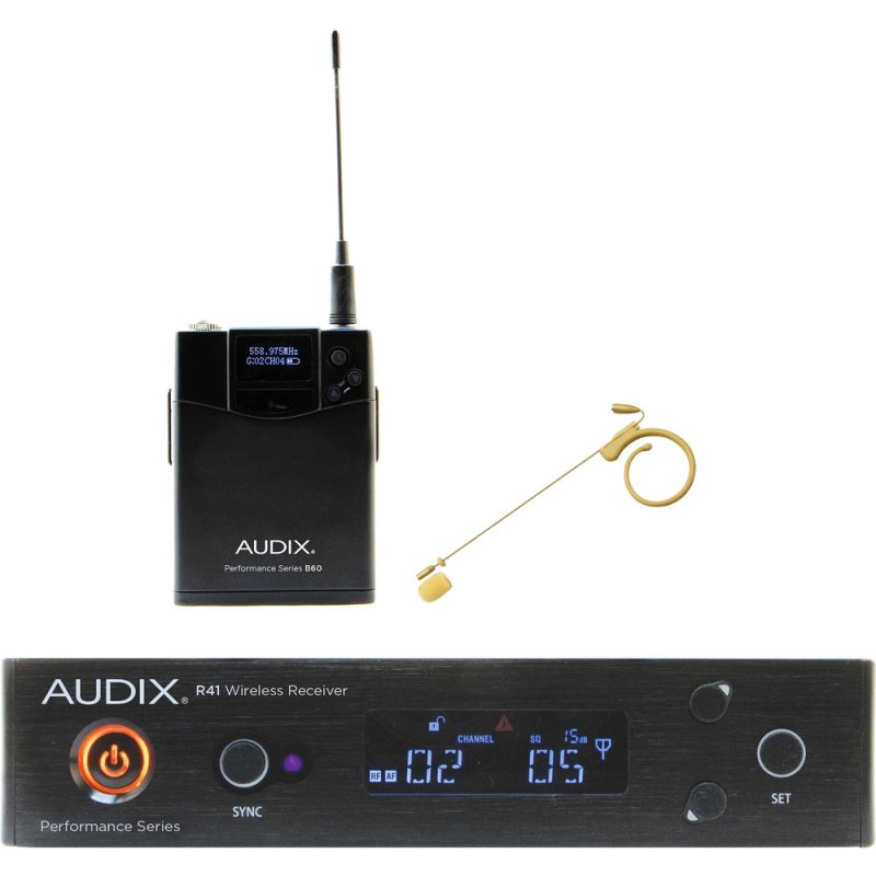 Audix AP41HT7BGA Single-Channel Bodypack Wireless System with Single-Ear Condenser Microphone (A: 522 MHz – 554 MHz)