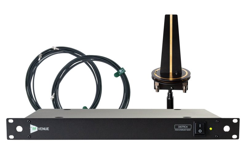 RF Venue D-OMNIDISTRO4 Distro4 and Diversity Omni Antenna Wireless Microphone System Bundle