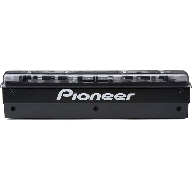 Decksaver Pioneer DJM-2000 cover protecting a DJ mixer, made of durable clear plastic, designed for safe storage and transport.