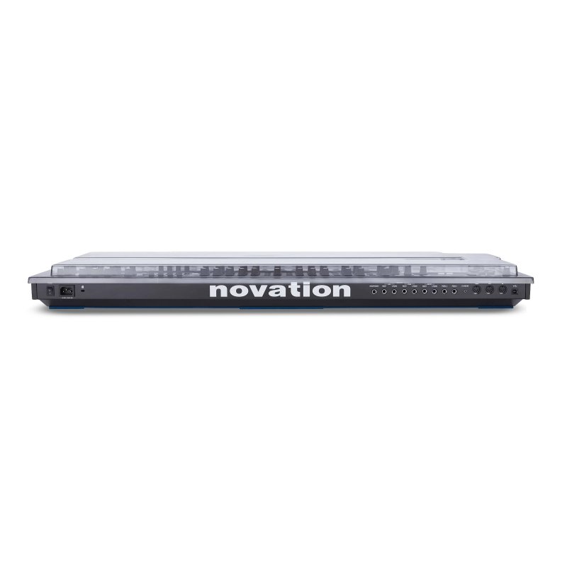 Decksaver soft-fit cover for Novation Summit synthesizer, transparent protective cover for safe transport and storage.