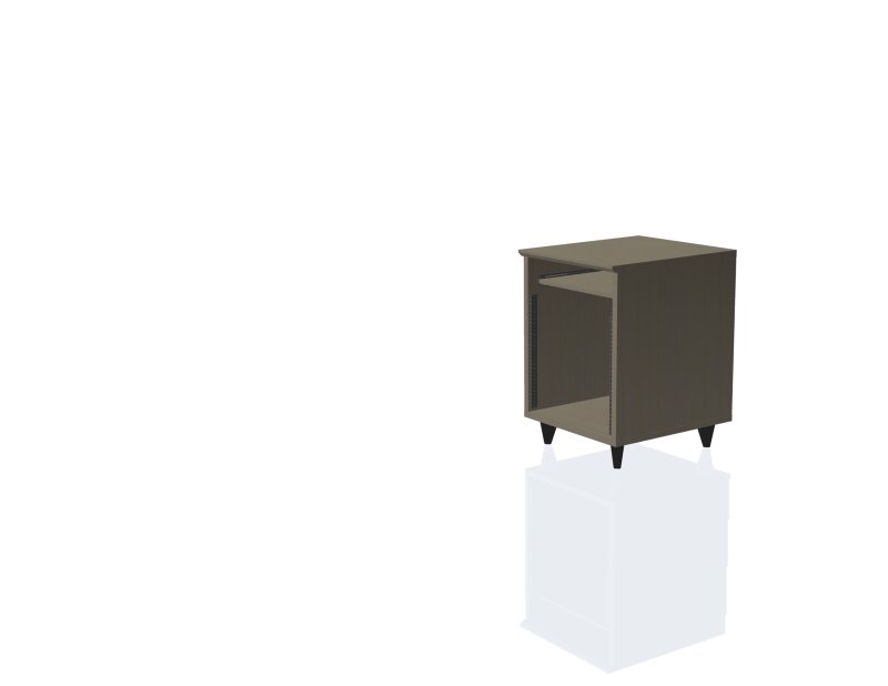 Gator Gfw Elitedeskrk Gry Elite Series Furniture Desk 10U Rack, Driftwood Grey
