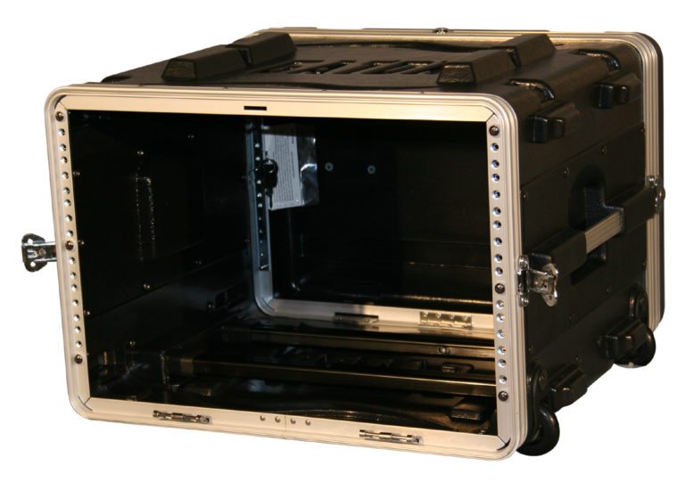 Gator GRR6L 6U Roller Rack 19inch Deep Molded Polyethylene Rack Case