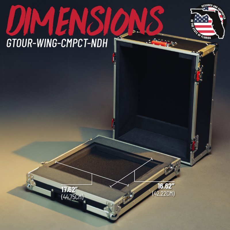 Gator Gtour Wing Cmpct Ndh GTOUR Case for Behringer WING Compact 48-channel Digital Mixer -No Doghouse