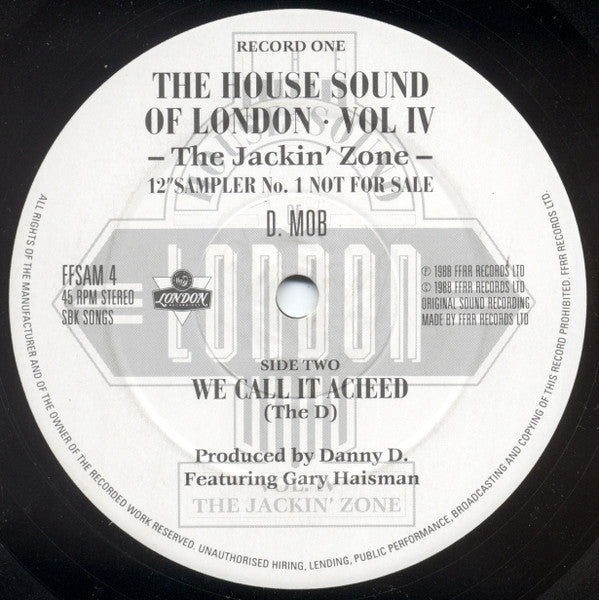 The House Sound Of London • Vol IV - The Jackin' Zone - 12" Sampler No. 1 | Rectangle Triangle
