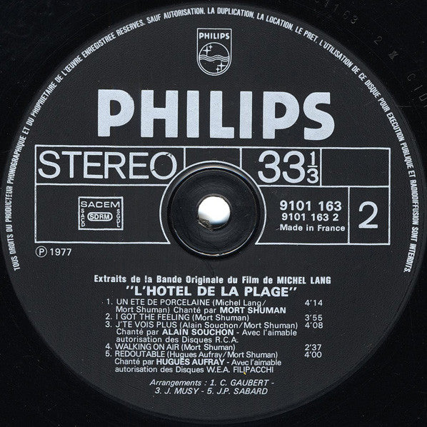 L'Hôtel De La Plage (Extraits De La Bande Originale Du Film De Michel Lang) | Rectangle Triangle