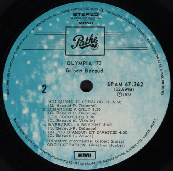 Olympia 73 (Enregistrement Public) | Rectangle Triangle