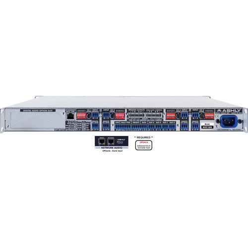 Ashly NXE1504BD nXe Series 4-Channel Networkable Multi-Mode Power Amplifier with OPDAC4 & OPDante Cards