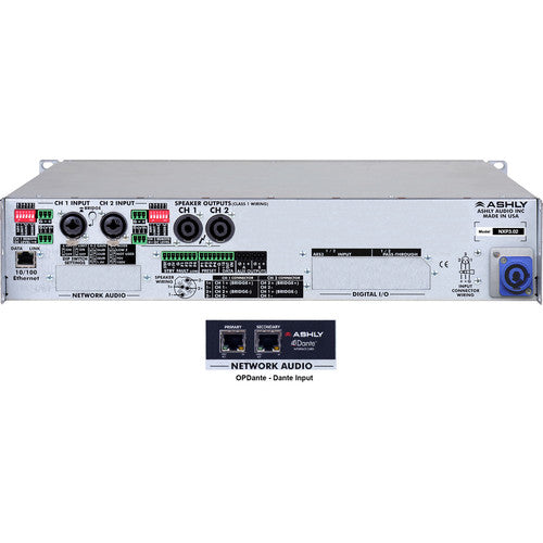 Ashly NXP3.02D nXp3.0 2-Channel Multi-Mode Network Power Amplifier with Protea DSP Software Suite & Dante Digital