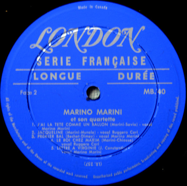 Marino Marini Et Son Quartette | Rectangle Triangle