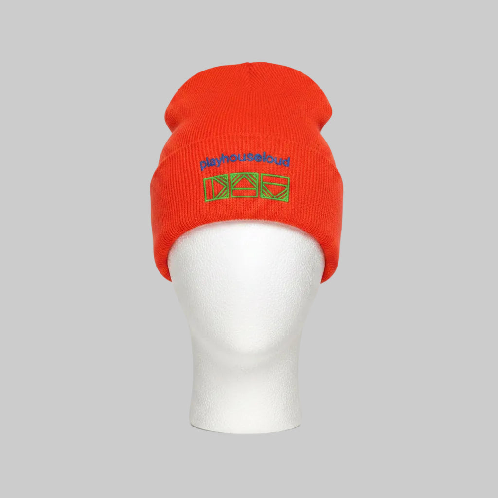Orange PHL Cuffed Toque hat by Rectangle Triangle featuring a cozy, knit cuffed design for warmth and style.
