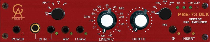 Golden Age Project PRE73-DLX-MK2 1073 Style Deluxe Microphone Preamp With Pad And EQ Filter, Half Rack