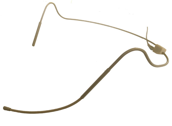 Provider PSM3-SHUR Dual Ear Headworn Microphone With 2mm Heavy Duty Cable and Shure Connector, Tan