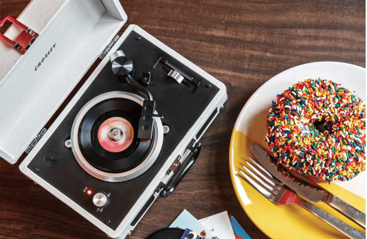 Crossly Mini Cruiser 3'' Record Player | Rectangle Triangle | Portable 3inch Record Player