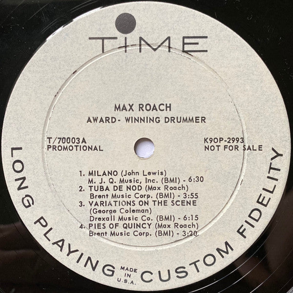 Max Roach - Award-Winning Drummer (LP) (Very Good Plus (VG+)) | Rectangle Triangle | Media Condition: Very Good Plus (VG+)
Sleeve Condition: Good Plus (G+)


 

Notes:

White label w 