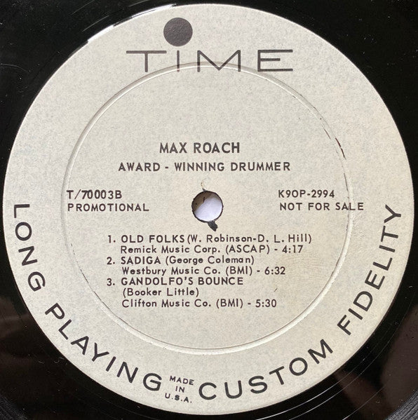 Max Roach - Award-Winning Drummer (LP) (Very Good Plus (VG+)) 