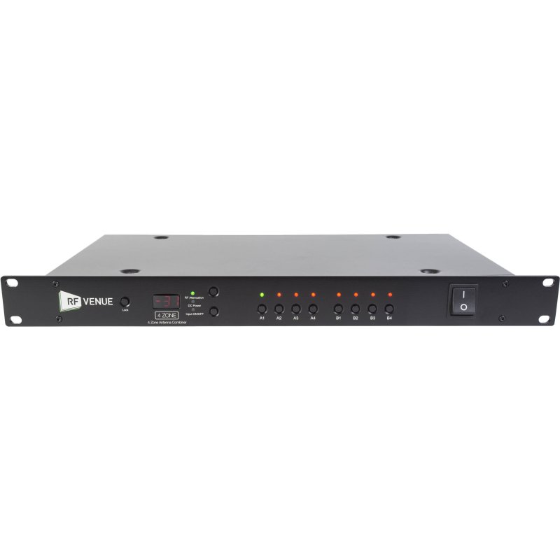 RF Venue 4 Zone - Antenna Combiner for Wireless Mic Receivers (470 - 960 MHz) 