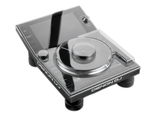 Decksaver smoked clear cover for Denon SC6000M and SC6000 Prime media players, designed for protection and durability.