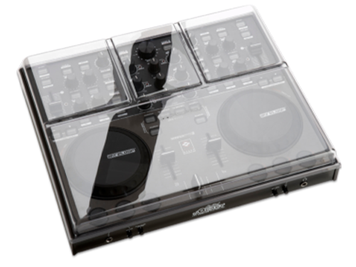 Decksaver dust cover for Reloop Digital Jockey 2 DJ controller, protective plastic cover showing fit and design.