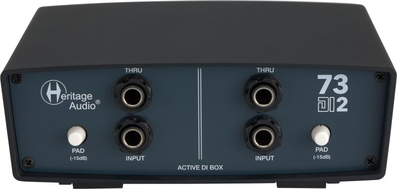 Heritage Audio 73-DI-2 Active 2-channel Vintage-style Direct Box with Ground Lift, -15dB Pad, and Thru Outputs