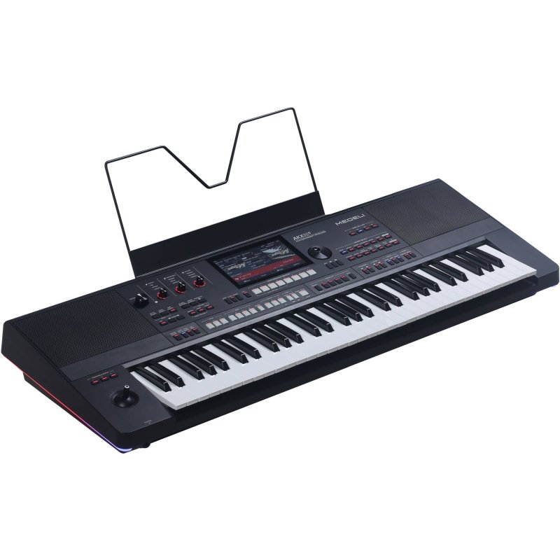 Medeli AKX10S 61-Key Arranger Workstation Keyboard with Bluetooth & Customizable LEDs, Black