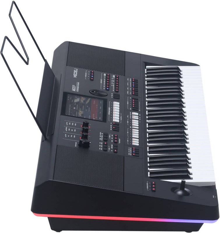 Medeli AKX10S 61-Key Arranger Workstation Keyboard with Bluetooth & Customizable LEDs, Black 