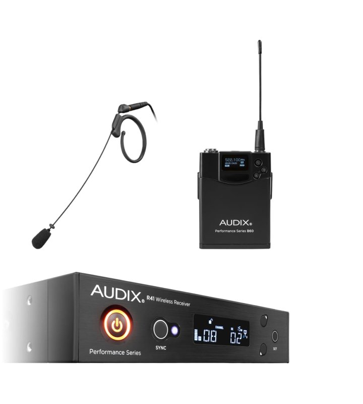 Audix AP41HT7B Single-Channel Bodypack Wireless System with Single-Ear Condenser Microphone (B: 554 MHz – 586 MHz) 