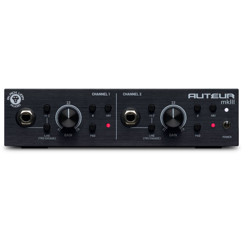 Black Lion Audio Auteur Mkiii 2-Channel Transformer-Coupled Microphone Preamplifier 