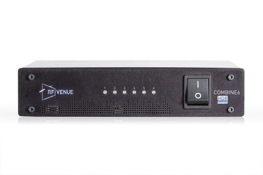 RF Venue Combine6 HDR Six (6) Channel In-Ear Monitor Transmitter Combiner