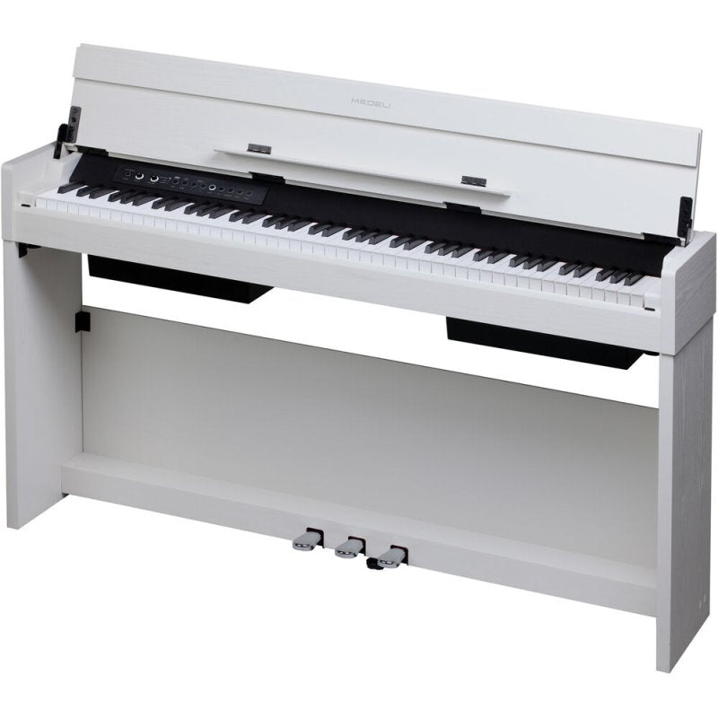 Medeli CP203-WH Andromeda Series 88-Key Weighted Compact Upright Digital Piano, White 