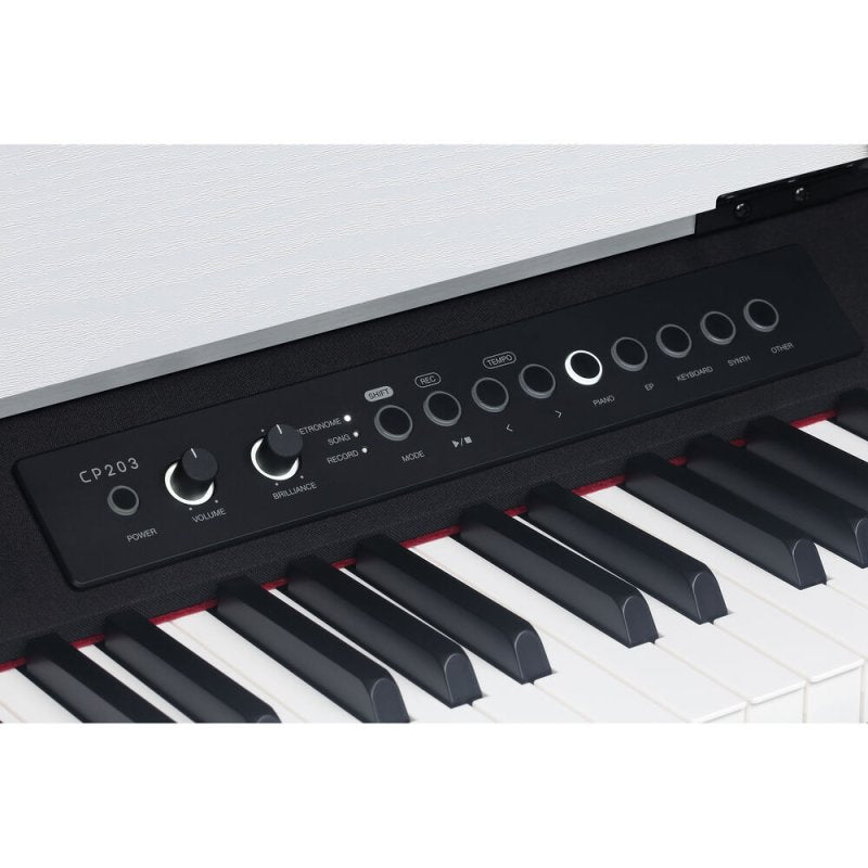 Medeli CP203-WH Andromeda Series 88-Key Weighted Compact Upright Digital Piano, White 