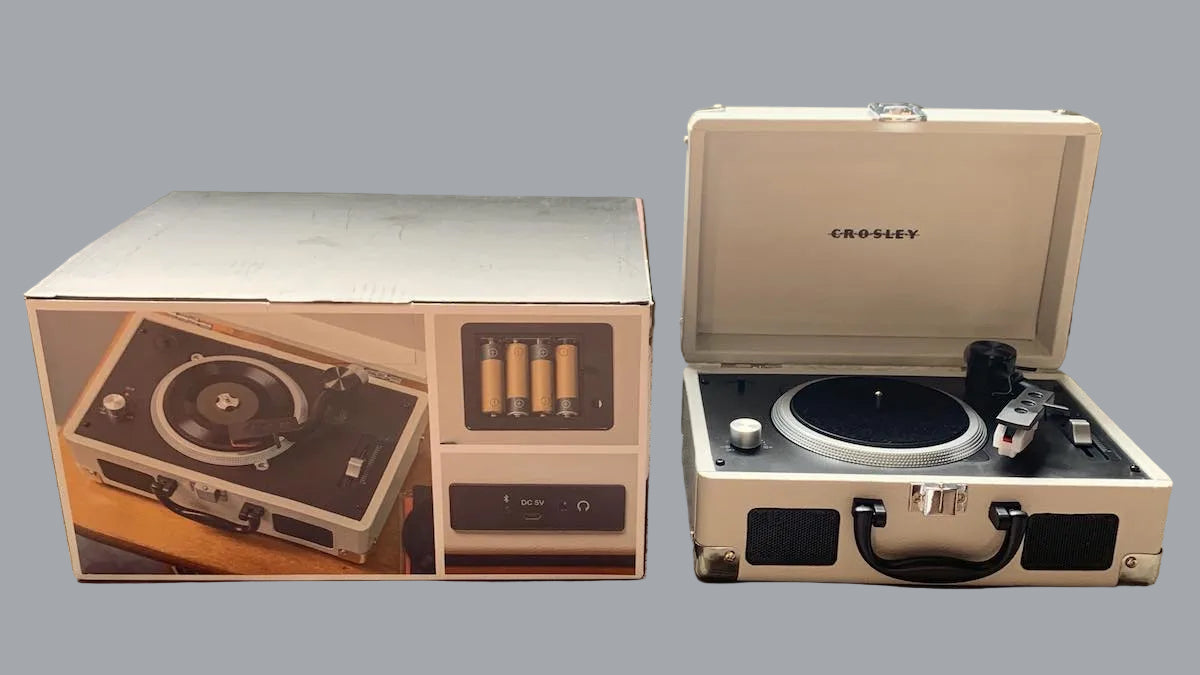 Crossly Mini Cruiser 3'' Record Player | Rectangle Triangle | Portable 3inch Record Player  