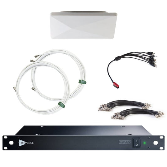 RF Venue D-ARCD9 Diversity Architectural Antenna & DISTRO9 HDR 9-Channel UHF Distribution Pack, White (470-616 Mhz)