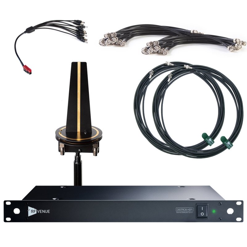 RF Venue D-OMNID9 Distro9 and Diversity Omni Antenna Wireless Microphone System Bundle 