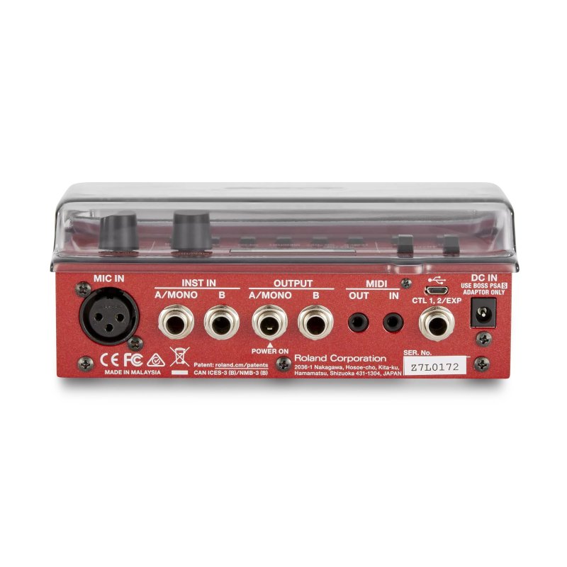 Decksaver effect pedal cover for Boss 500 Series, transparent protective case for guitar pedal effects.