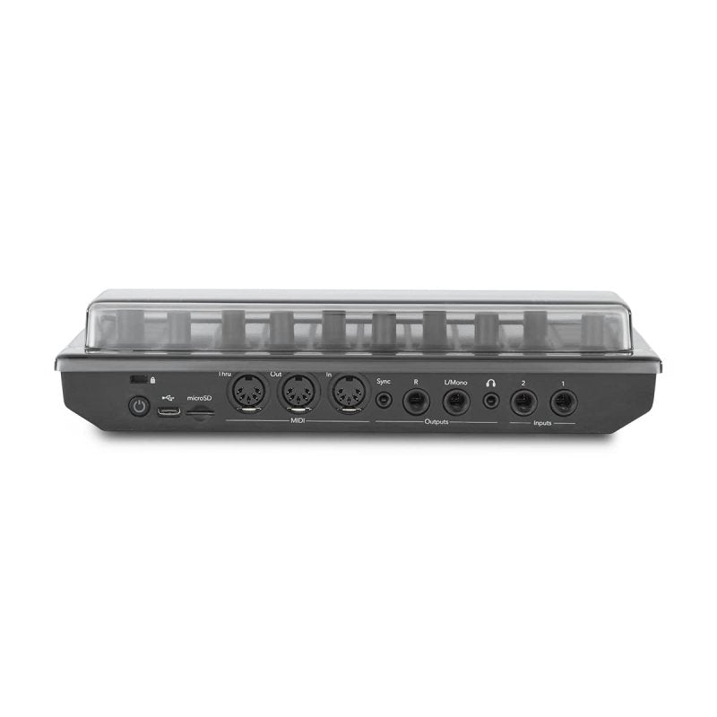 Decksaver cover for Novation Circuit Tracks groovebox, durable protective plastic case with custom fit for electronic music gear.