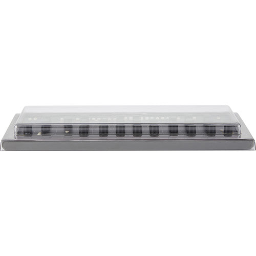 Decksaver softube Console One producer controller cover in smoked and clear plastic, designed for protection and durability.