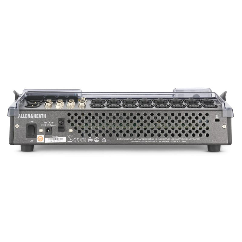 Decksaver cover for A-H Cq-18T pro audio mixer, durable protective plastic case with clear design and secure fit.