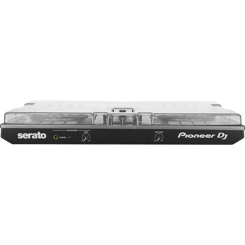 Decksaver smoked clear cover for Pioneer DDJ-SR2 and DDJ-RR DJ controllers, offering protection and a sleek look.