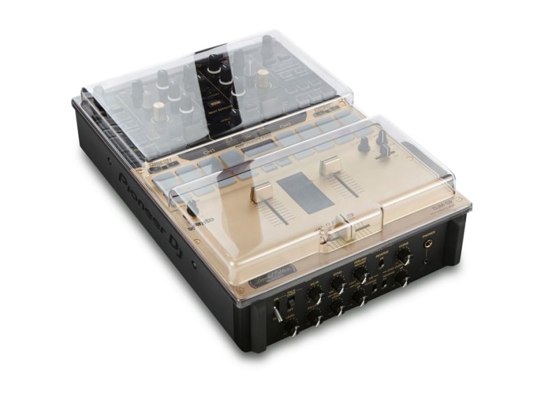Decksaver cover for Pioneer DJ DJM-S9 DJ mixer, transparent protective cover designed for DJ equipment storage.