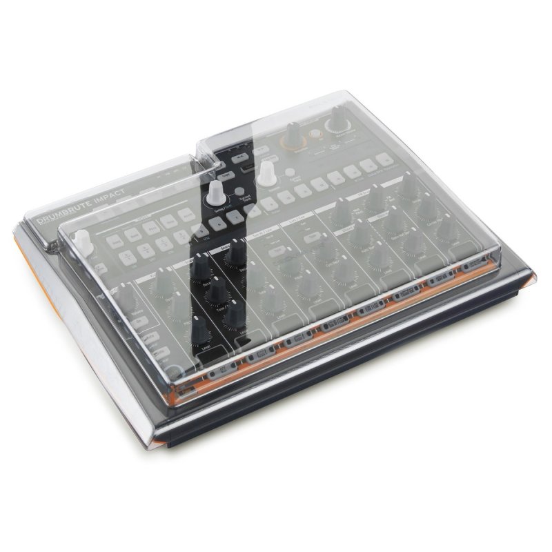 Decksaver Arturia Drumbrute Impact cover protecting groovebox from dust and damage, made of durable plastic for secure fit.