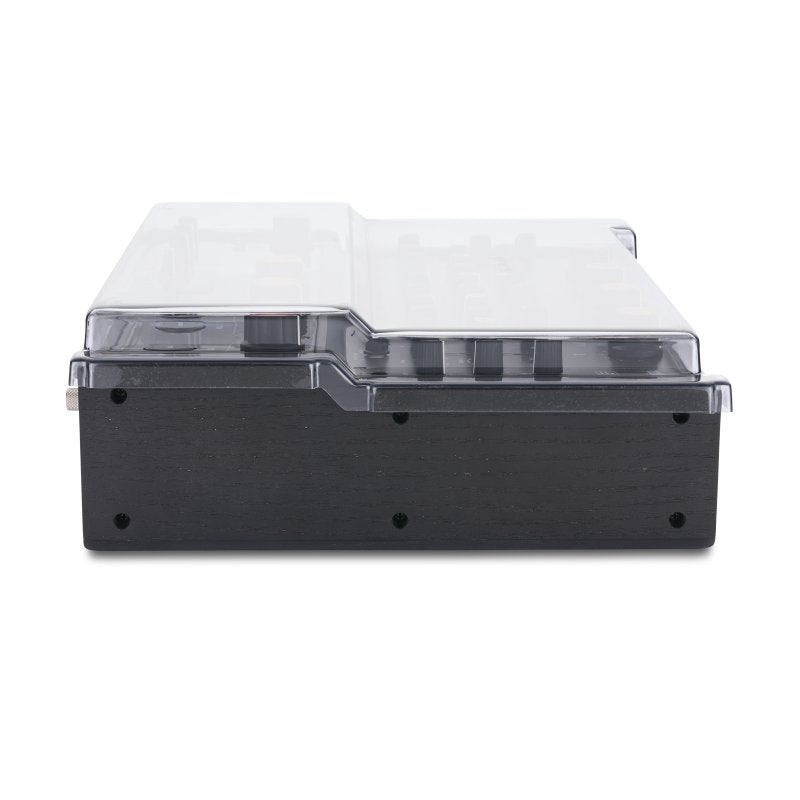 Decksaver cover for AlphaTheta Euphonia DJ mixer, clear protective plastic case with precise fit for deck protection.