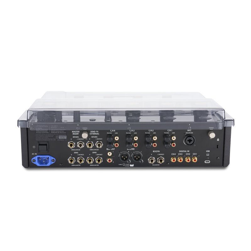 Decksaver cover for AlphaTheta Euphonia DJ mixer, durable plastic protective cover for electronic music equipment.