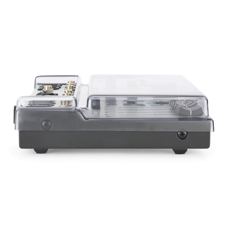 Decksaver cover for Behringer Flow 8 pro audio mixer, clear protective plastic case with precise fit and durable design.