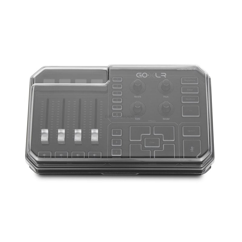 Decksaver cover for TC Helicon GoXLR producer controller, clear protective plastic case with precise fit and durable design.