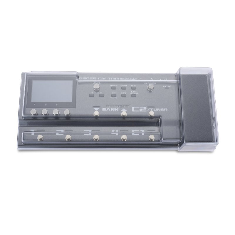 Decksaver effect pedal cover for Boss GX-100, showing a clear, durable protective case designed for the Boss GX-100 guitar effects pedal.