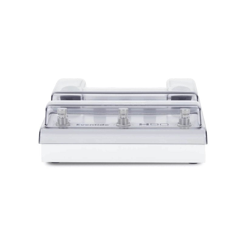 Decksaver effect pedal cover for Eventide H90 Harmonizer, transparent protective case fitting the pedal securely.