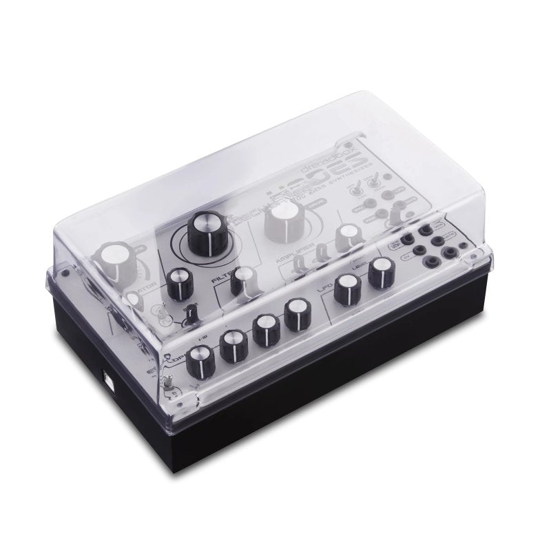 Decksaver synthesizer cover for Dreadbox Hades, Erebus, and Hypnosis, made of durable plastic for protection and storage.