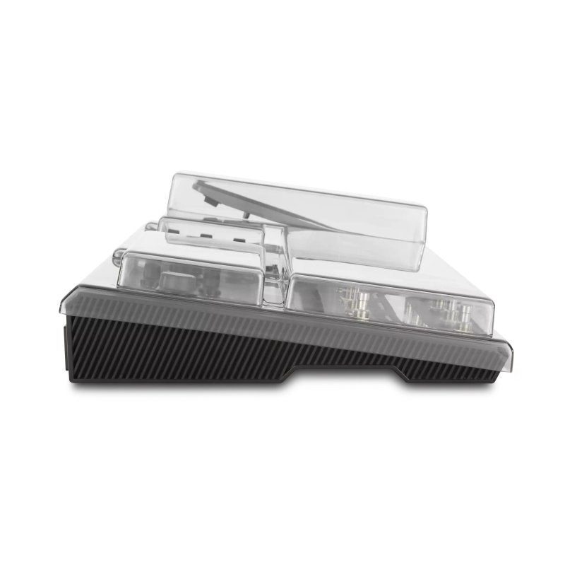 Decksaver effect pedal cover for Headrush pedalboard, clear protective plastic case with precise cutouts for pedals and connections.